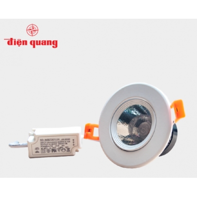 Bộ đèn LED chiếu điểm âm trần Điện Quang ĐQ LEDRSL02 07727 (7W, warm