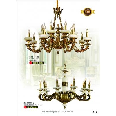 Đèn Chùm Đồng Cao Cấp CĐ 9151/16 - 8056/10
