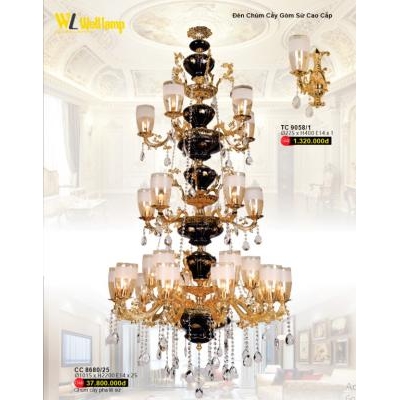 Đèn Chùm Pha Lê Cao Cấp CC 8680/25