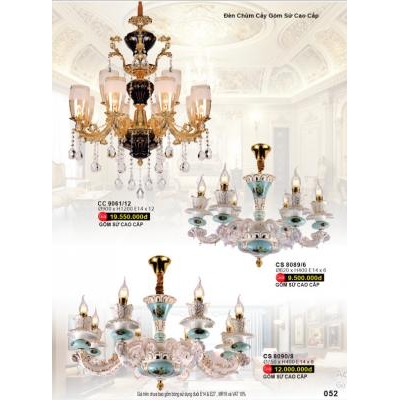 Đèn Chùm Pha Lê Cao Cấp CS 8089/6 - 8090/8 - CC 9061/12