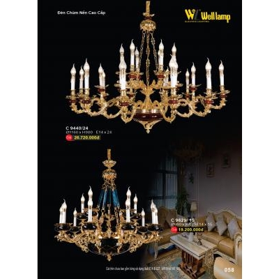 Đèn Chùm Nến Cao Cấp C 9629/15 - 9440/24