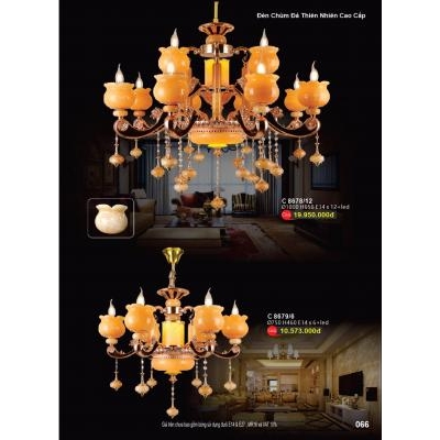 Đèn Chùm Đá Thiên Nhiên Cao Cấp C 8678/12 - 8679/6