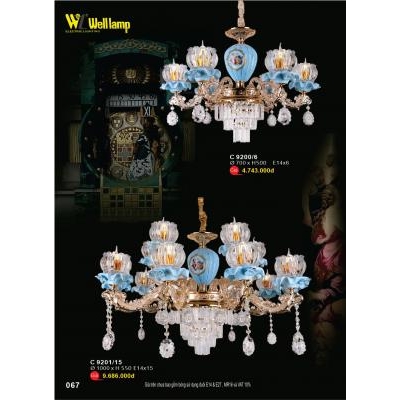 Đèn Chùm Pha Lê Cao Cấp C 9201/15 - 9200/6