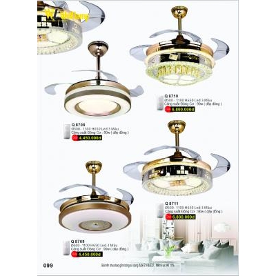 Đèn Quạt Led Cao Cấp Q 8708-8709-8710-8711