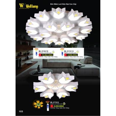 Đèn Mâm Led Hiện Đại Cao Cấp ML 8749/18 - 8750/6