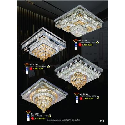 Đèn Mâm Led Hiện Đại Cao Cấp ML 9258-60-61-64