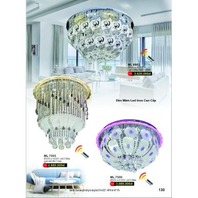 Đèn Mâm Led Hiện Đại Cao Cấp ML 6903 - 7500 - 7505