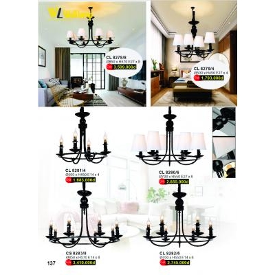 Đèn Thả Led Hiện Đại Cao Cấp CL 8278/8 - 8279/4 - 8280/6 - 8281/4 - 8282/6 - 8283/8