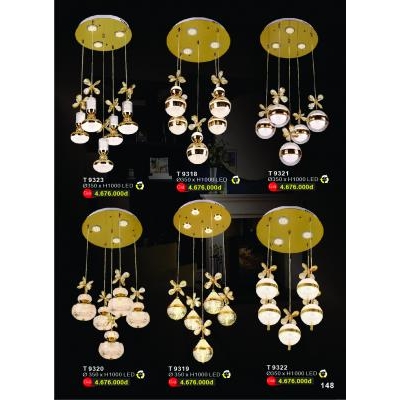 Đèn Thả Led Hiện Đại Cao Cấp T 9318-9319-9320-9321-9322