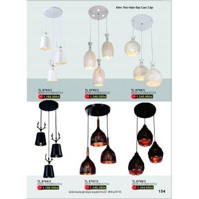 Đèn Thả Led Hiện Đại Cao Cấp T 8793-8794-8785-8796-8797-8798