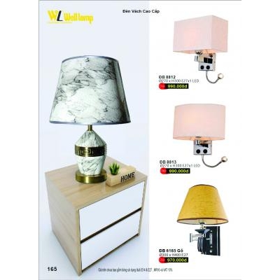 Đèn Vách Cao Cấp ĐB 8812-8813-6165