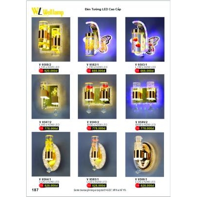 Đèn Tường Led Cao Cấp V 9582-9583-9584-9585-9586