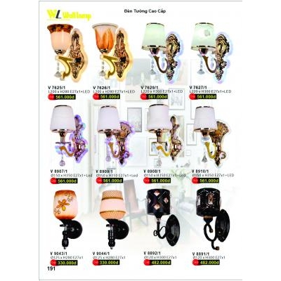 Đèn Tường Led Cao Cấp V 7625-7626-7627-7629-8907-8908-8909-8910