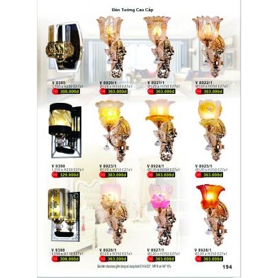 Đèn Tường Led Cao Cấp V 8920-8921-8922-8923-8924-8925