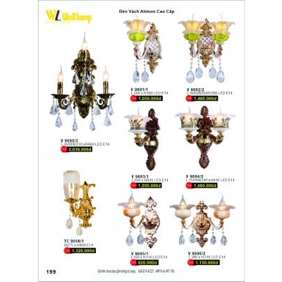 Đèn Tường Led Cao Cấp V 9690-9691-9692-9693-9694-9695