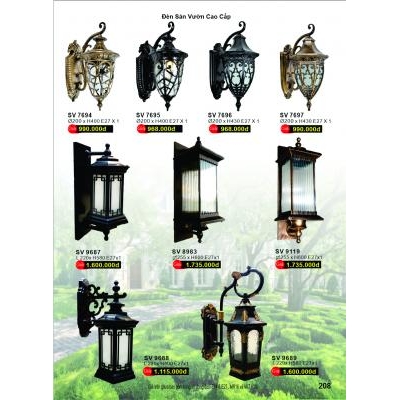 Đèn Tường Sân Vườn Cao Cấp SV 7694-7695-7696-7697
